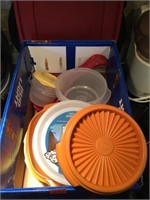Small lot of assorted plastic storage containers