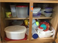 Large lot of plastic storage containers (some
