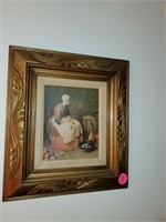 NICE FRAMED OLD WOMAN PICTURE - 8 X 10