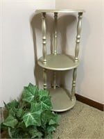 28” tall plant stand with artificial greenery