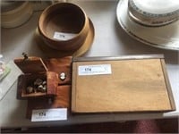 Woodenware- Small Cedar Boxes, Cigar Box, Etc.