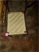 OLD WOVEN FOOT STOOL