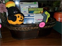 BASKET AND ASSORTED ITEMS