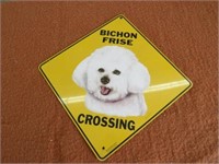 Bichon Frise Crossing Sign