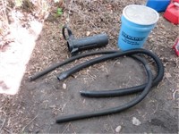 5 gal. Menards pail, 2 hoses, blower attach.