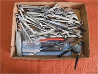 Wrenches, Cresent wrenches, Pop rivet gun, misc.