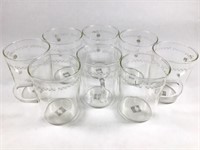 Set of 8 Mid Century Schott Mainz Glass Cups