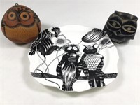 Balducci Owl Dish & Swityk Owl & Peru Owl