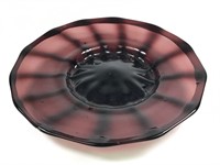 Hand Blown & Molded Amethyst Glass Plate