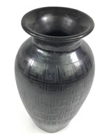 Artist Signed Black Oaxaca Vase