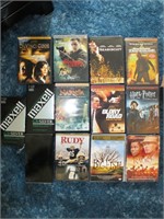 DVD'S INCLUDING RUDY, GLORY ROAD
