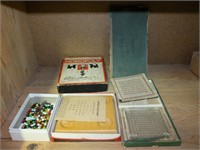 VINTAGE GAME PIECES, MONOPOLY $, CHINESE SOLITAIRE