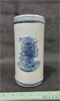 Old Sleepy Eye Decorated Stoneware Vase