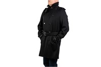 HERMES MEN'S TRENCHCOAT WITH LEATHER LINING