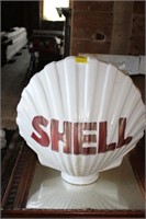 Milk Glass Shell Gas Pump Globe