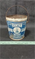 Early Fountain Brand Lard Tin
