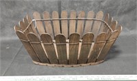 Primitive Wooden Double Handle Basket