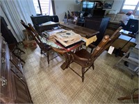 Wood Dining Table w/6 Chairs & 2 Leaves