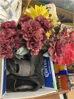 Shoes, silk flowers and Knick knacks