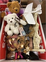 Stuffed toys and assorted items