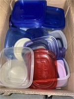 Plastic Containers, Assorted Items