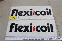 2 Flexi coil Signs - 1 metal, 1 plastic