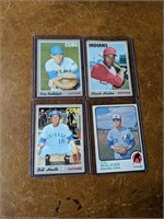 Vintage Topps Cubs/Indians/Expos Baseball Cards
