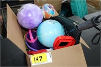 Assortment of games and balls