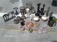 Lot of asstd Candle Holders
