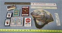 Advertising Playing Cards, Rulers, & Fan