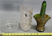 Royal Doulton Crystal Vase, Carnival Vase, &