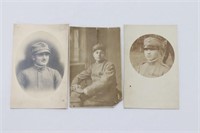(3) WWI Italian Soldier Postcard Photos