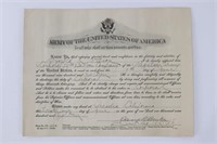 1918 US Army Appointment Certificate
