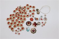Vintage American Red Cross Pins/Buttons incl ename