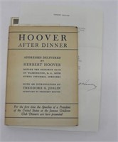 Herbert Hoover Autographed Book w/letter