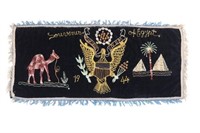 WWII 1944 Souvenir of Egypt Wall Hanging
