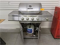 MASTER FORGE STAINLESS 4-BURNER BARBECUE W/ PROPAN