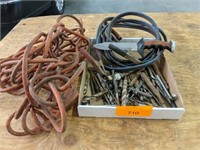 DRILL BITS; JUMPER CABLES; HUNTING KNIFE; EXTENSIO