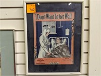 MUSIC COVER SHEET ART OF "I DON'T WANT TO GET WELL