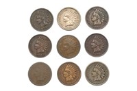 Indian Head Cent Group of (9)