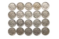 Group of (20) Buffalo Nickels