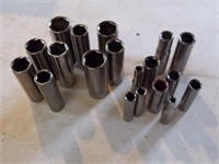 1/4" & 3/8" Craftsman Deep Well Sockets 6pt metric