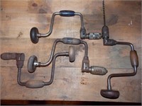 4 Antique Hand Drills