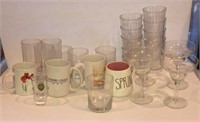 Assortment of Glasses, Mugs, Cups, Shot Glasses