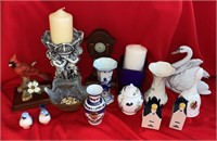 Misc. Decorations: candles, clocks, bells,