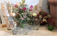 Assortment of Vases & Flowers