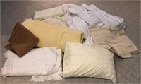Assorted Bedding, Pillows & Mattress Pad