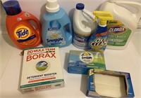 Assortment of Laundry Cleaning Products