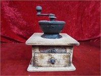 Antique lap coffee grinder mill.
