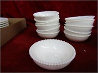 Westmoreland beaded milk glass.